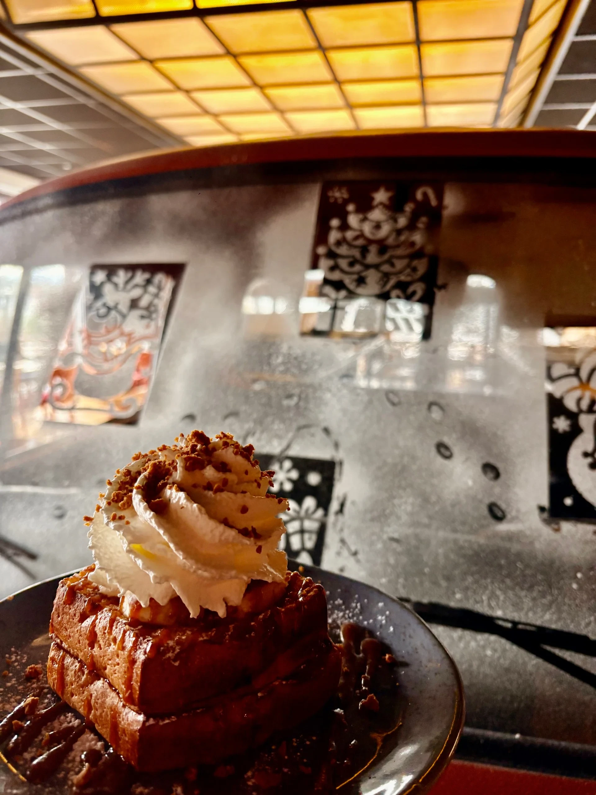 Brioche gourmande avec chantilly et caramel